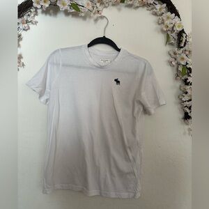 Abercrombie Kids White Tee with Embroidered Logo